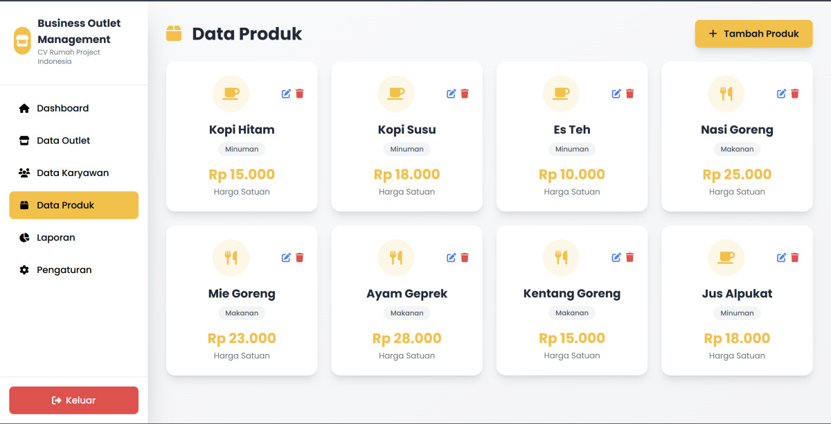 Aplikasi Manajemen Outlet